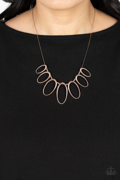 THE MANE INGREDIENT - ROSE GOLD OVAL NECKLACE - PAPARAZZI