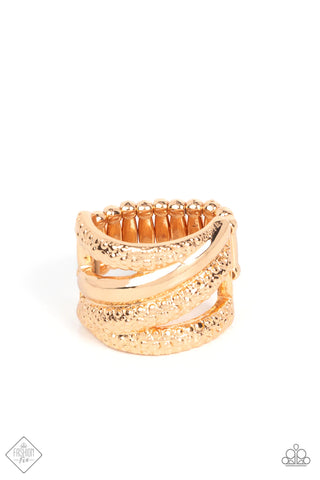 TEXTURED RING - PAPARAZZI - FASHION FIX OCTOBER 2021
