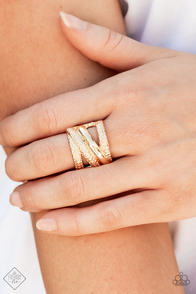 TEXTURED RING - PAPARAZZI - FASHION FIX OCTOBER 2021