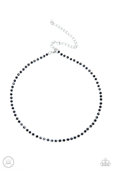 MINI MVP - BLUE METALLIC BEAD CHOKER NECKLACE - PAPARAZZI