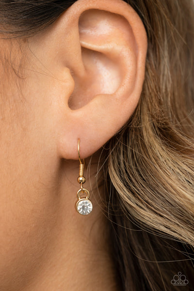 ONE EMPIRE AT A TIME - GOLD IRIDESCENT GEM NECKLACE - PAPARAZZI