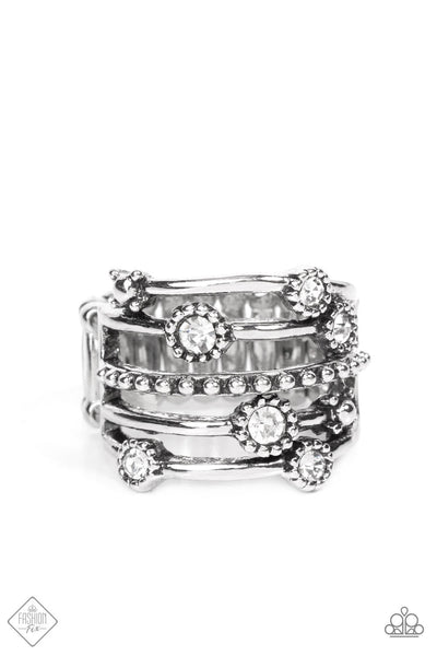 Rhinestone Studded Ritze -White