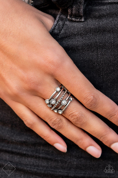 Rhinestone Studded Ritze -White