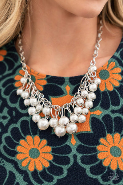 POWERHOUSE POSE - WHITE PEARL SILVER NECKLACE - LIFE OF THE PARTY FEBRUARY 2022