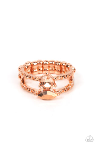 ELVEN ELEGANCE - GOLD BAR HINGED BRACELET - PAPARAZZI