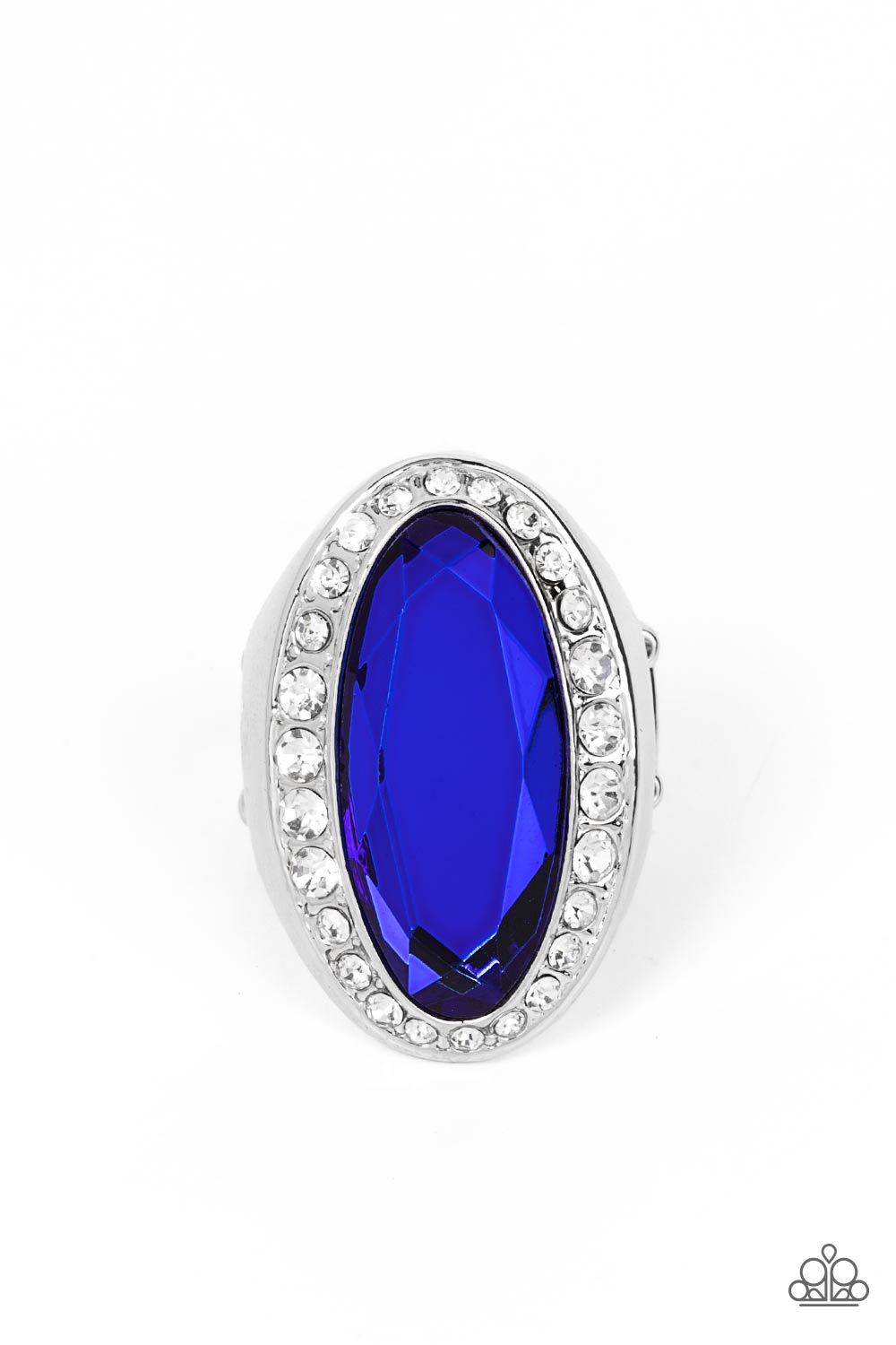 BELIEVE IN BLING - BLUE GEM SILVER RING - PAPARAZZI