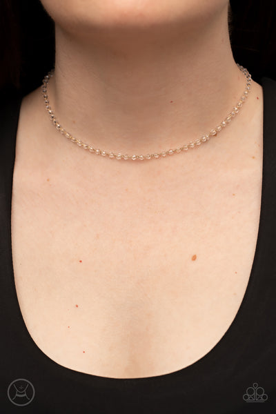 MINI MVP - GOLD CRYSTAL BEAD CHOKER NECKLACE - SUMMER PARTY PACK 2022 EXCLUSIVE - PAPARAZZI