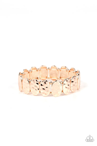 TRINKET TREK - ROSE GOLD STRETCHY BRACELET - PAPARAZZI