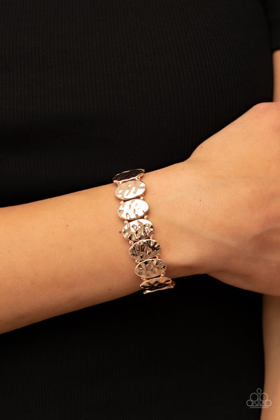 TRINKET TREK - ROSE GOLD STRETCHY BRACELET - PAPARAZZI