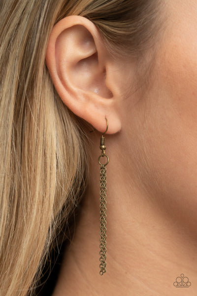 SET IN GEMSTONE - BRASS TIGER'S EYE - PAPARAZZI