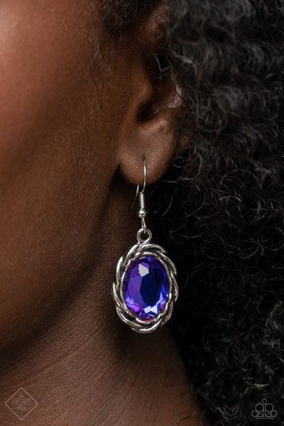 REGAL RENAISSANCE - MULTI PURPLE IRIDESCENT GEM SILVER NECKLACE - PAPARAZZI - FASHION FIX JANUARY 2022