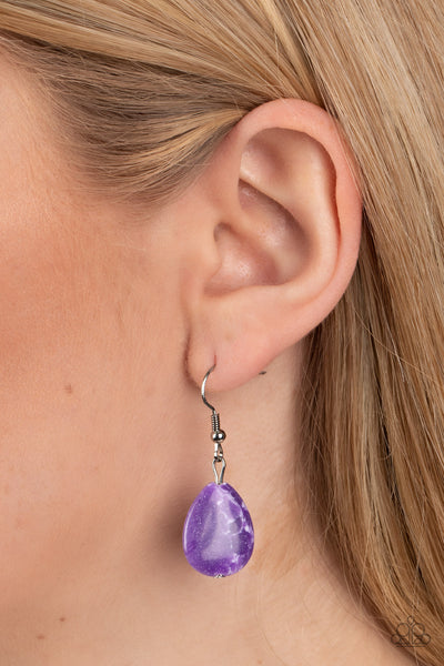 RODEO ROYALE - PURPLE STONE SILVER NECKLACE - PAPARAZZI