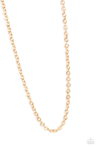ITS GOAL TIME - GOLD CHAIN URBAN NECKLACE - PAPARAZZI