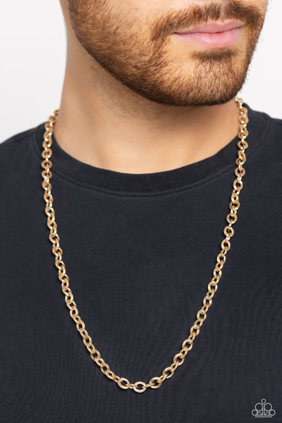 ITS GOAL TIME - GOLD CHAIN URBAN NECKLACE - PAPARAZZI