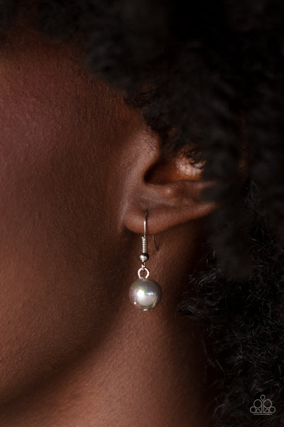 DREAMSCAPE ESCAPE - SILVER IRIDESCENT BEAD NECKLACE - PAPARAZZI