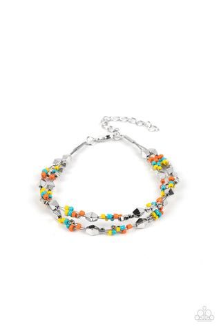 ELITE EXPLORER - MULTI COLOR SILVER BRACELET - PAPARAZZI