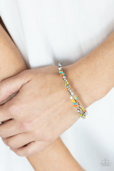 ELITE EXPLORER - MULTI COLOR SILVER BRACELET - PAPARAZZI