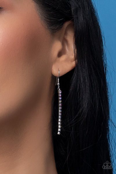 INFINITELY ICY - MULTI IRIDESCENT RHINESTONE Y NECKLACE - LIFE OF THE PARTY SEPT 2022 PAPARAZZI