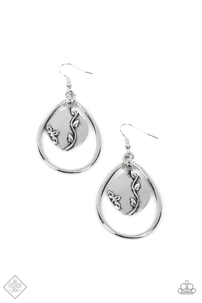 ARTISAN REFUGE - SILVER TEADROP EARRINGS - PAPARAZZI FASHION FIX MAY 2022