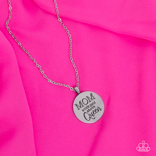 MOTHER DEAR - MULTI "MOTHER - A TITLE JUST ABOVE QUEEN" SILVER NECKLACE - PAPARAZZI