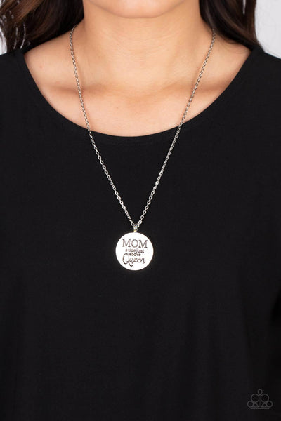 MOTHER DEAR - MULTI "MOTHER - A TITLE JUST ABOVE QUEEN" SILVER NECKLACE - PAPARAZZI