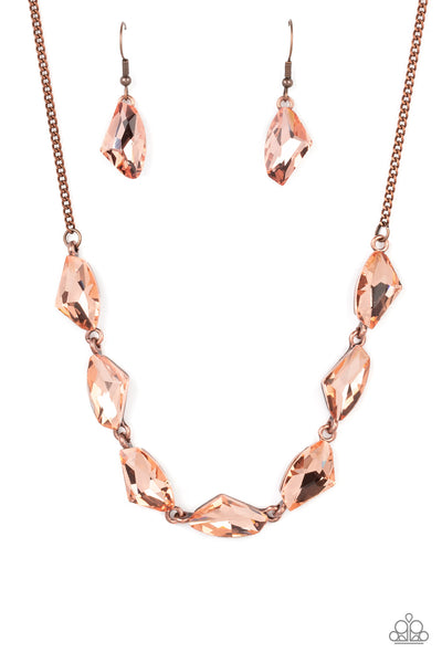 RAW RAPTURE - COPPER GEM NECKLACE - PAPARAZZI