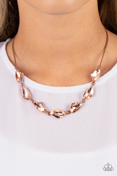 RAW RAPTURE - COPPER GEM NECKLACE - PAPARAZZI