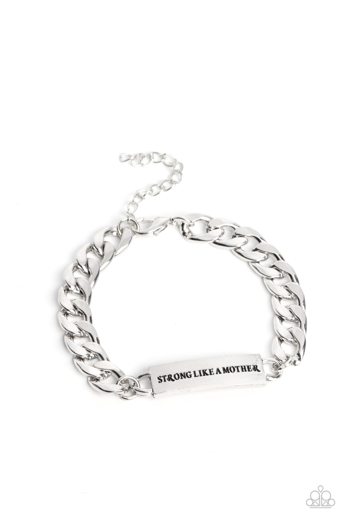 MIGHTY MATRIARCH - SILVER "STRONG LIKE A MOTHER" CHAIN BRACELET - PAPARAZZI