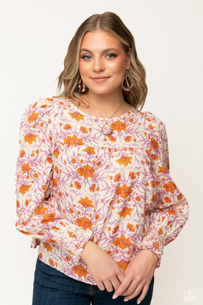 SUBTLE SEASON - ROSE GOLD TEARDROP SHORT NECKLACE - PAPARAZZI
