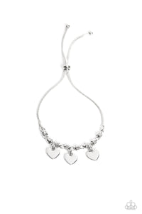 ROMANCE TALE - SILVER HEART SLIDE BRACELET - PAPARAZZ