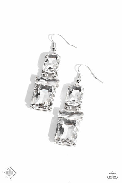 Chain Check - WHITE GEM  PAPARAZZI - FASHION FIX MARCH 2023