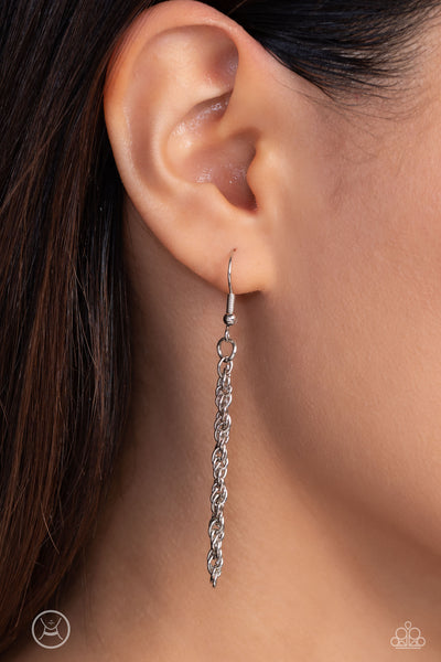 GLIMMER OF ROPE - SILVER CHOKER NECKLACE - PAPARAZZI