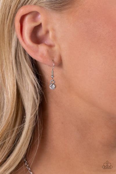 HYPNOTIC HEADLINER - BLUE CAT'S EYE SILVER LONG NECKLACE - PAPARAZZI