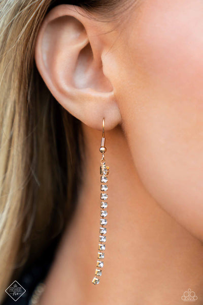I SQUARE FOR YOU - GOLD FLAT CHAIN SILVER WITH RHINESTONE MIXED METAL SHORT NECKLACE - PAPARAZZI - FASHION FIX FEBRUARY 2024