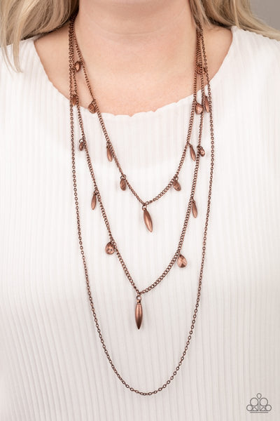 BRAVO BRAVADO - COPPER LAYERED NECKLACE - PAPARAZZI
