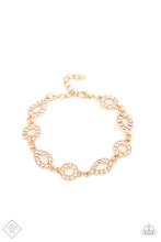 ROYALLY REFINED - GOLD RHINESTONE BRACELET - FASHION FIX EXCLUSIVE APRIL 2021 - PAPARAZZI