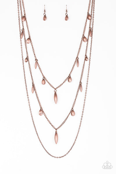 BRAVO BRAVADO - COPPER LAYERED NECKLACE - PAPARAZZI