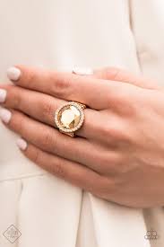 CROWN CULTURE - GOLD GEM RING - FASHION FIX EXCLUSIVE APRIL 2021 - PAPARAZZI
