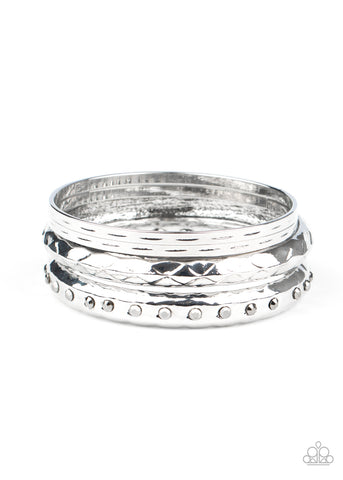 Revved Up Rhinestones -Silver